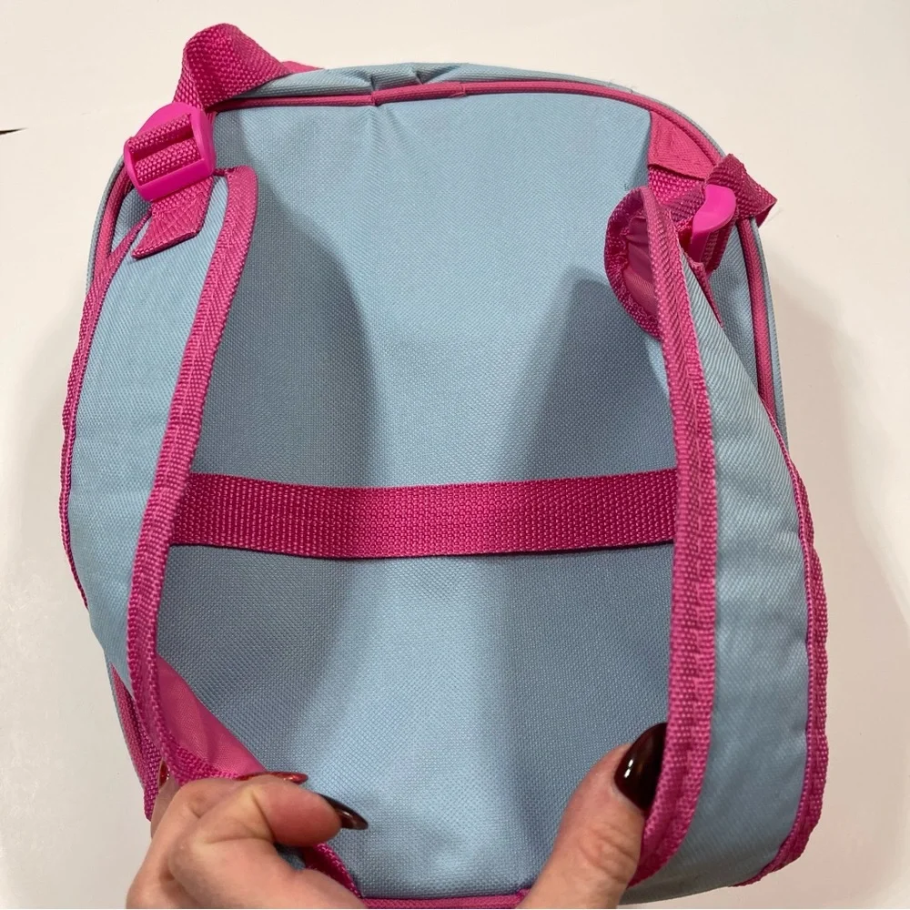 Blue Pink Owl Hard Shell Cover Travel Backpack